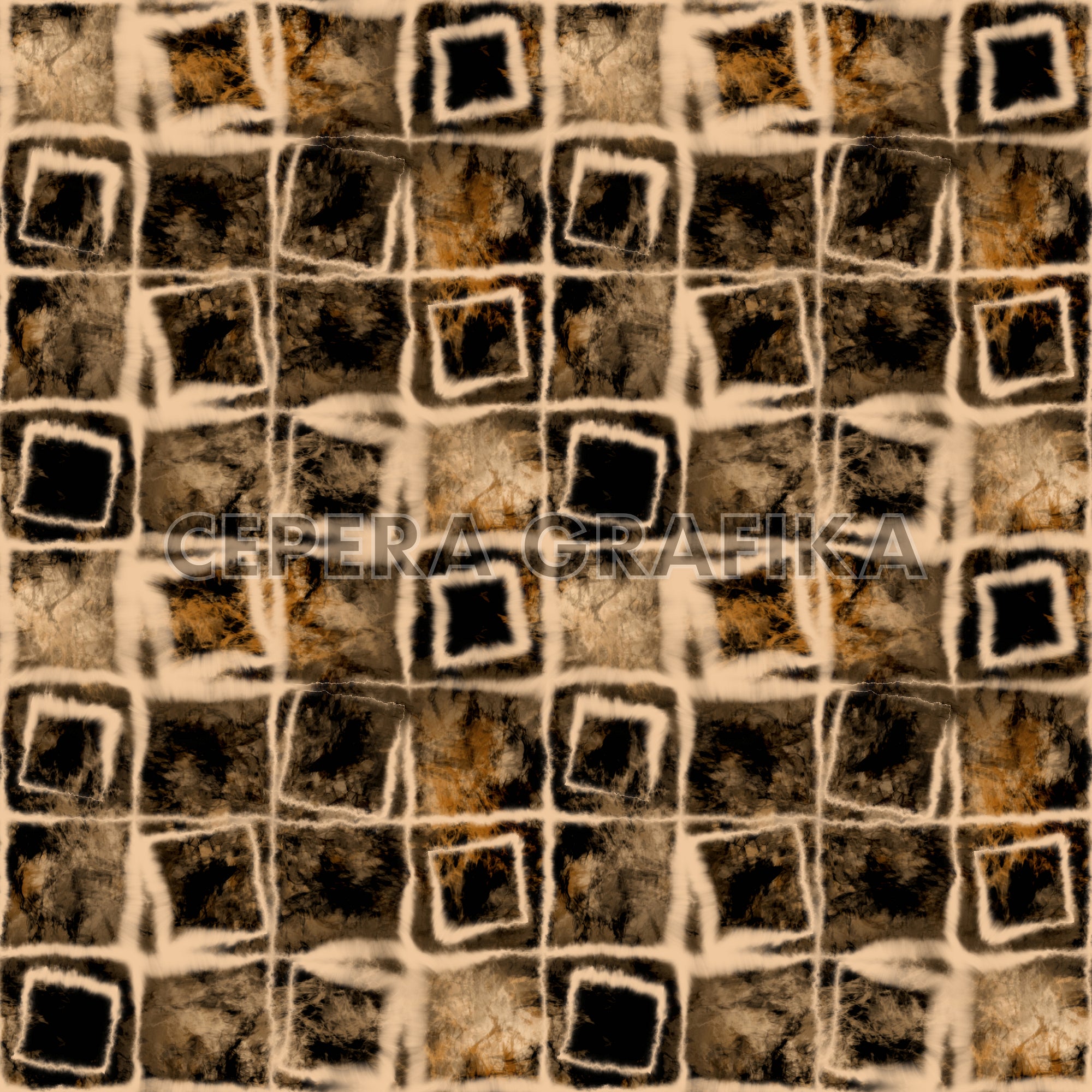 Ink-Dyed Distressed Tile Check