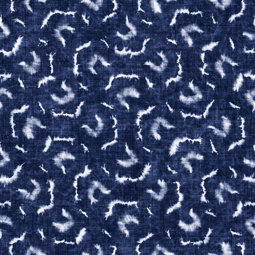 Indigo Shibori Scallops Pattern