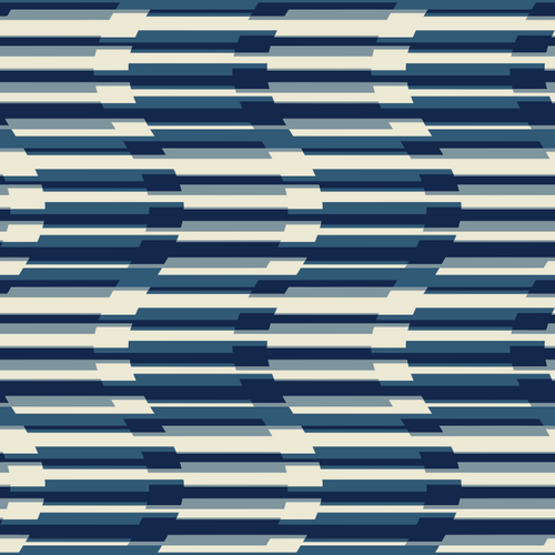 Tonal Blue Wavy Linear Blocks Pattern