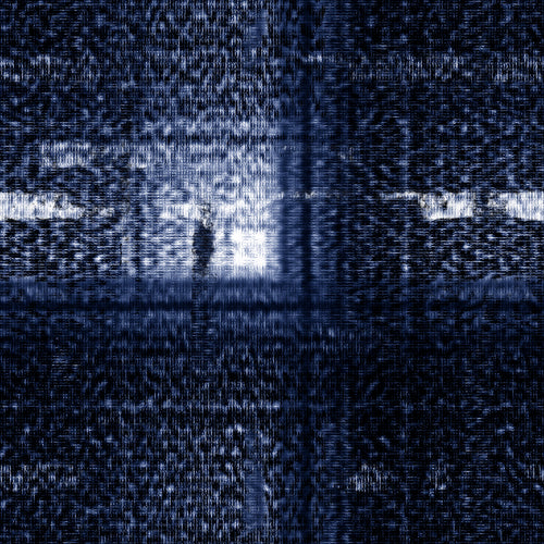 Tonal Blue Glitch Screen Pattern