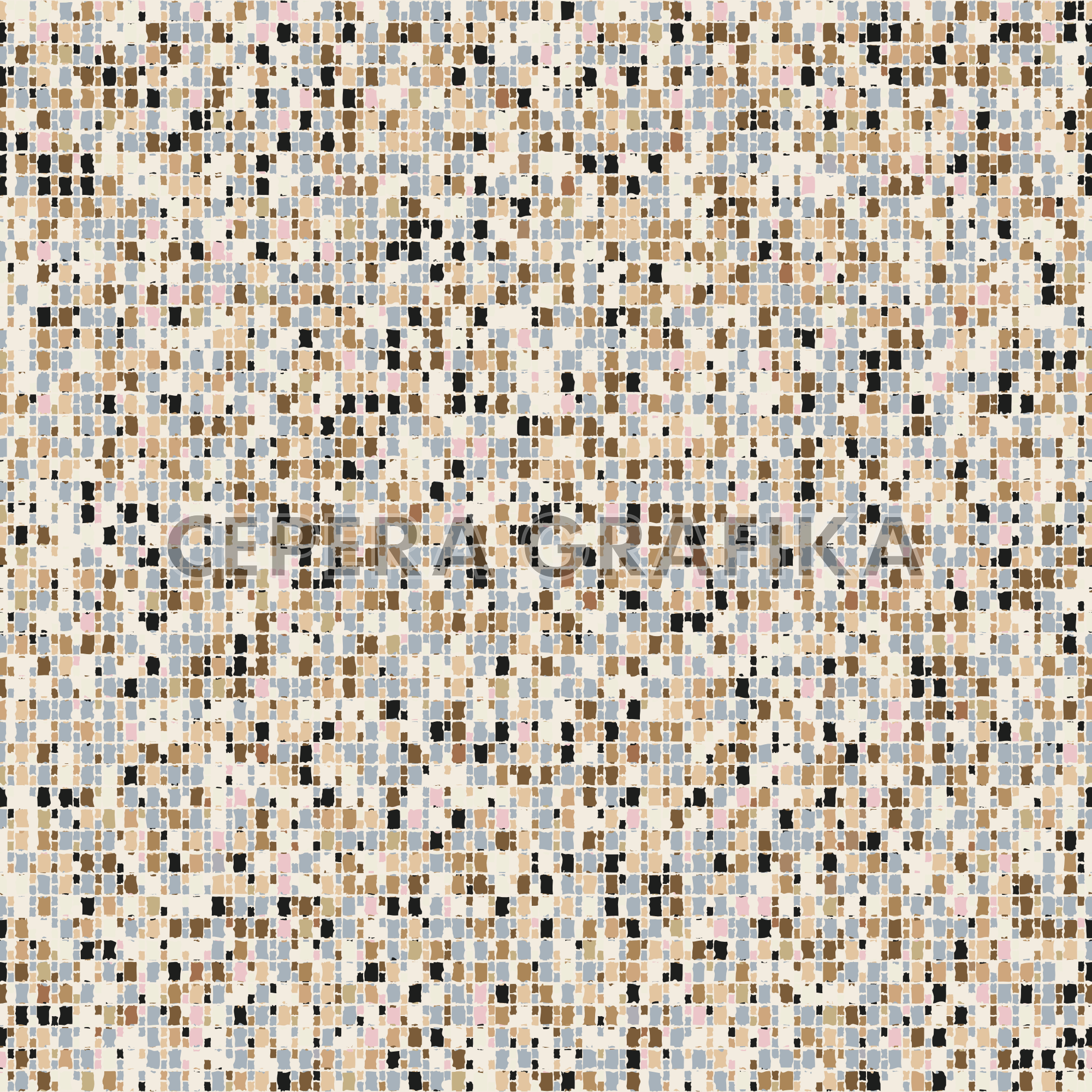 Neutral-Coloured Grain Mosaic Pattern