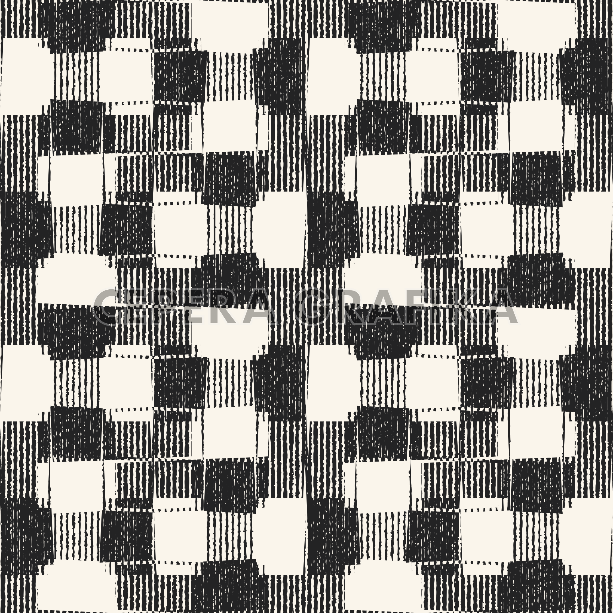 Monochrome Grain Variegated Check Pattern