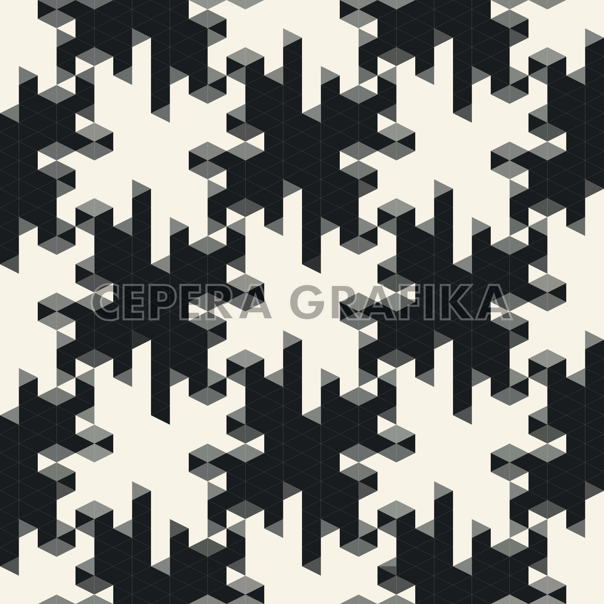 Monochrome Pixel Snowflake Pattern