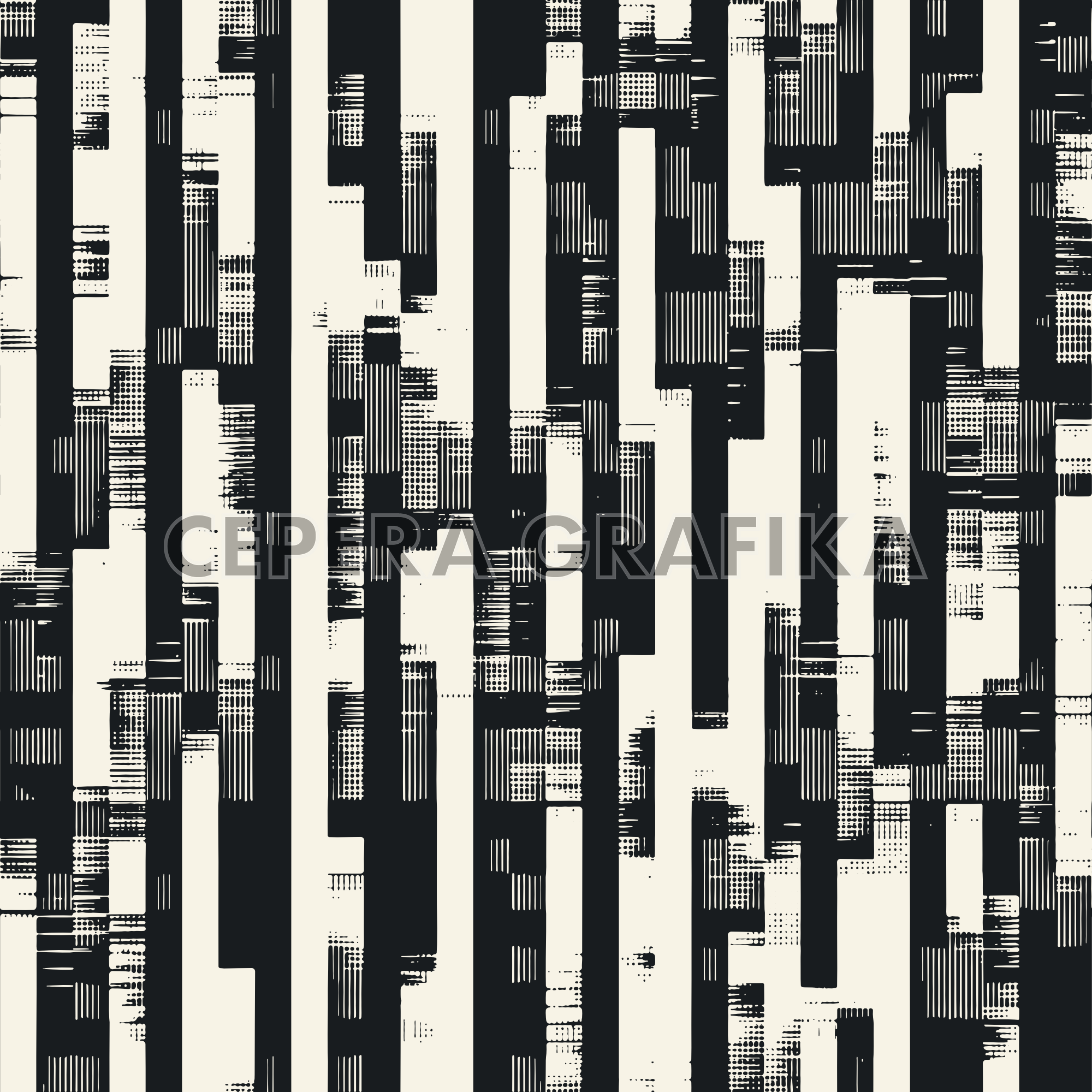 Monochrome Glitch Stripes Pattern