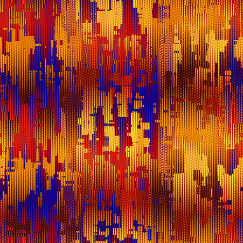 Vibrant Multicolour Glitch Camouflage Pattern