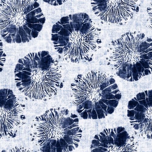 Bleached Shibori Floral Pattern