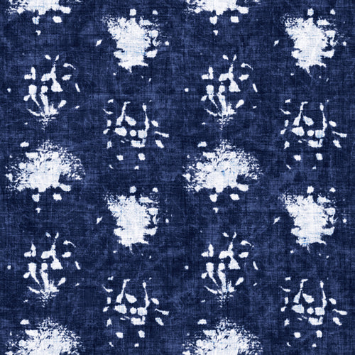 Mottled Indigo Snowflake Pattern