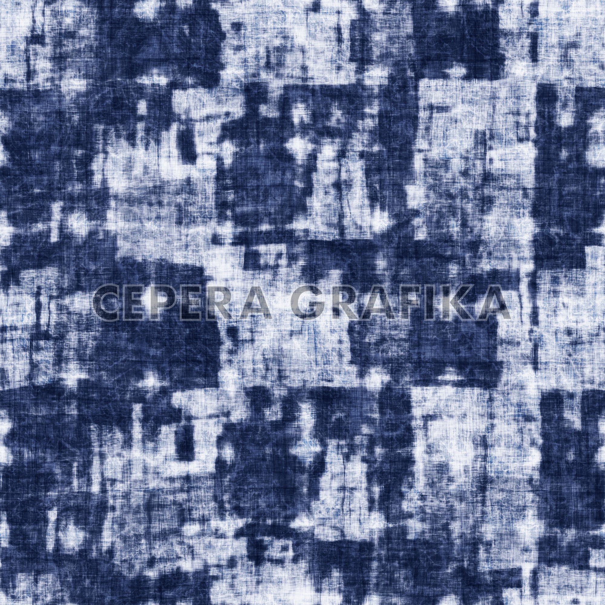 Indigo-Dyed Distressed Checked Pattern