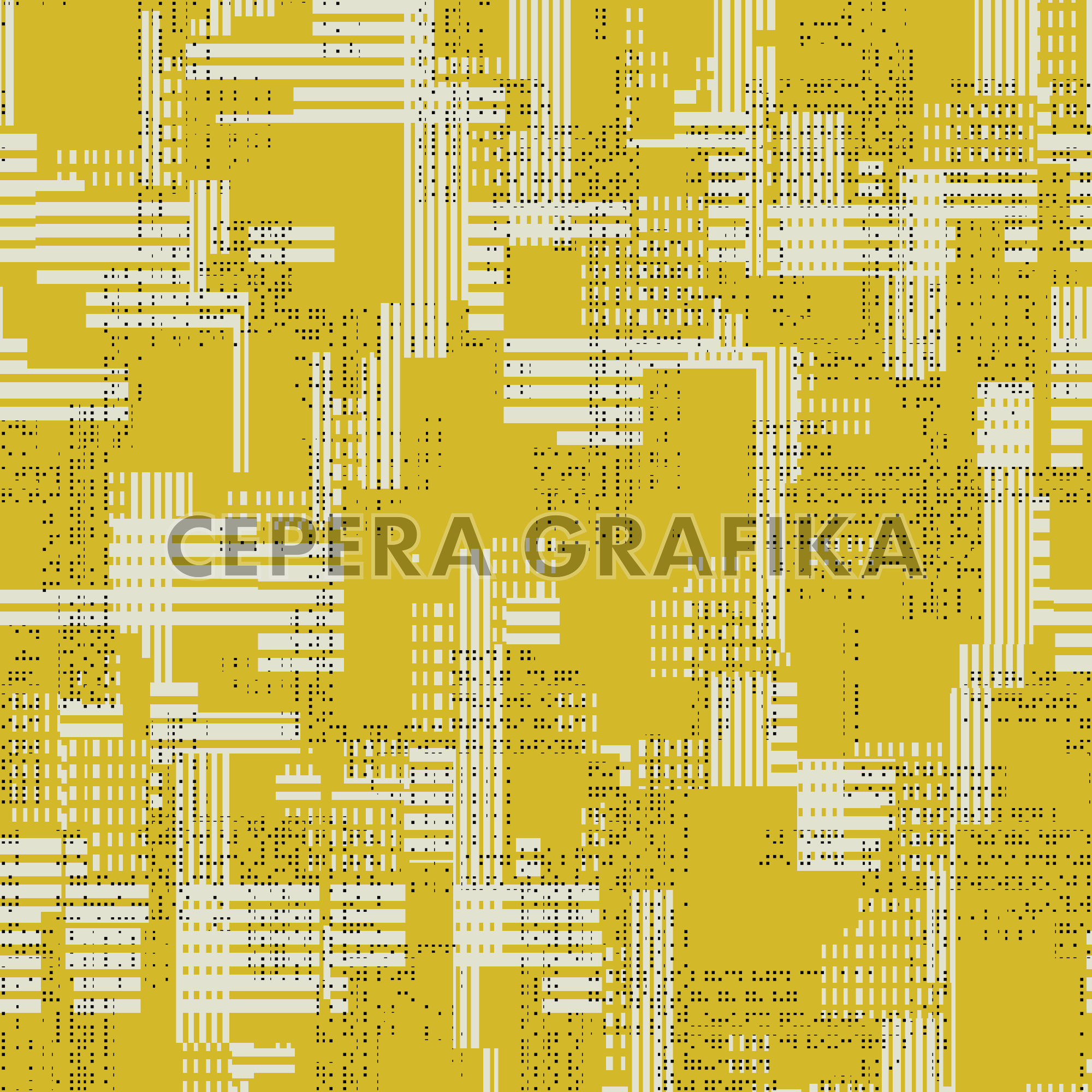 Yellow Urban Glitch Pattern