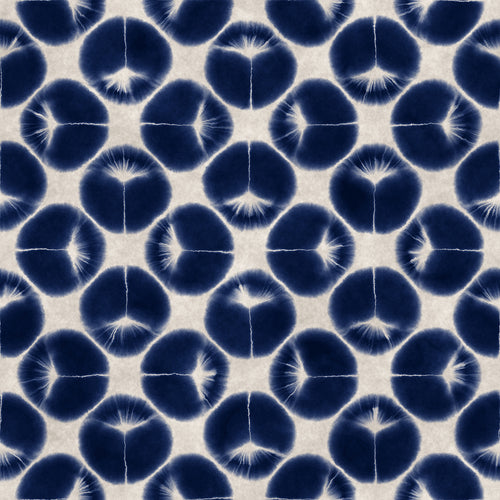 Indigo Shibori Petal Dots Pattern