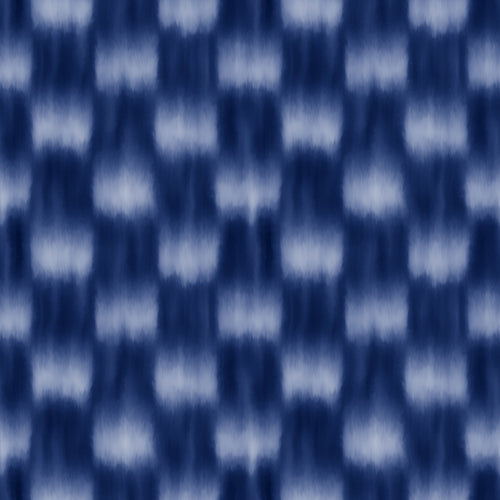 Washed Indigo Checkered Pattern