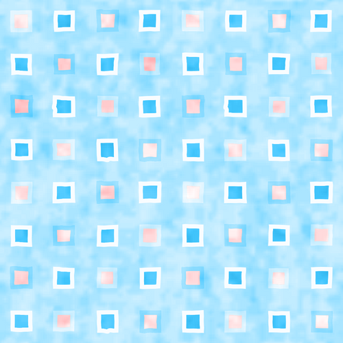 Light Blue Watercolour Square Dot Pattern