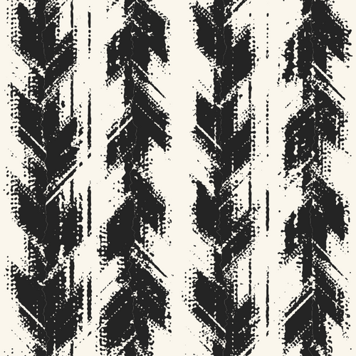 Ink Drawn Ornate Herringbone Pattern