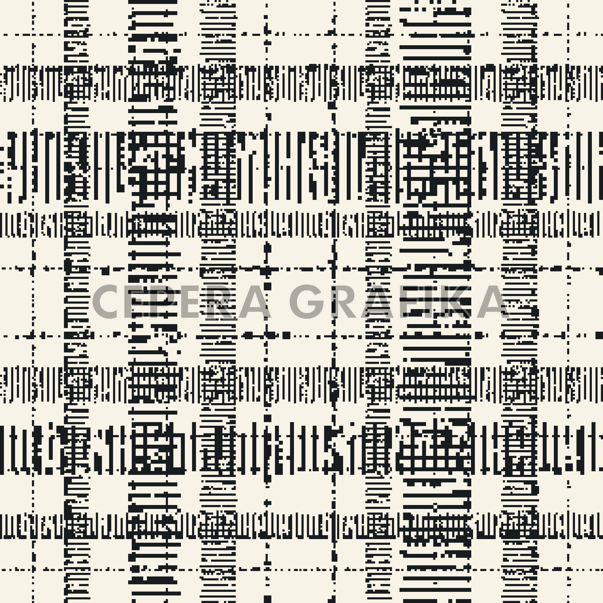 Monochrome Pixel Glitch Checked Pattern