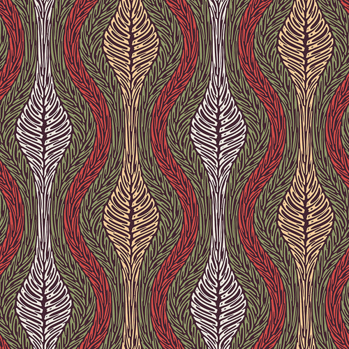 Multicolour Organic Ornamental Pattern