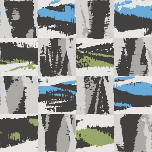 Multicolour Splattered Tile Check Pattern