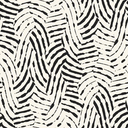 Ink Drawn Ornate Zebra Stripes Pattern