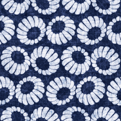 indigo-Dyed Floral Pattern