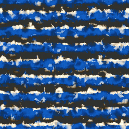 Cobalt Blue and Ink Tie-Dye Stripes Pattern