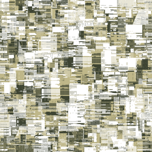 Tonal Green Fragmented Blocks Glitch Pattern