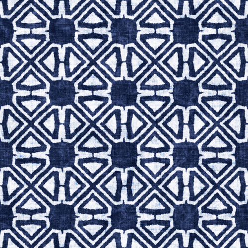 Indigo Snowflake Ethnic Ornate Pattern
