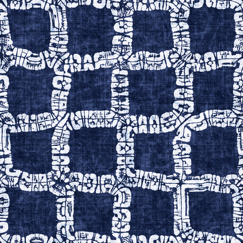 Indigo Tortoiseshell Checked Pattern