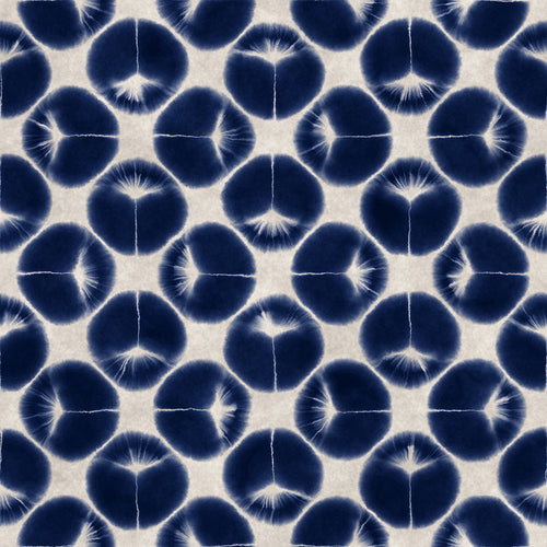 Indigo Shibori Petal Dots Pattern