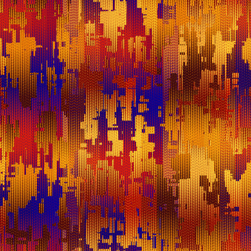 Vibrant Multicolour Glitch Camouflage Pattern
