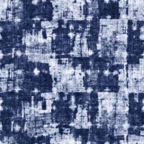 Indigo-Dyed Distressed Checked Pattern