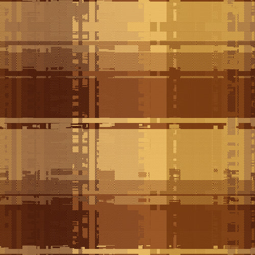 Amber Glitch Check Pattern