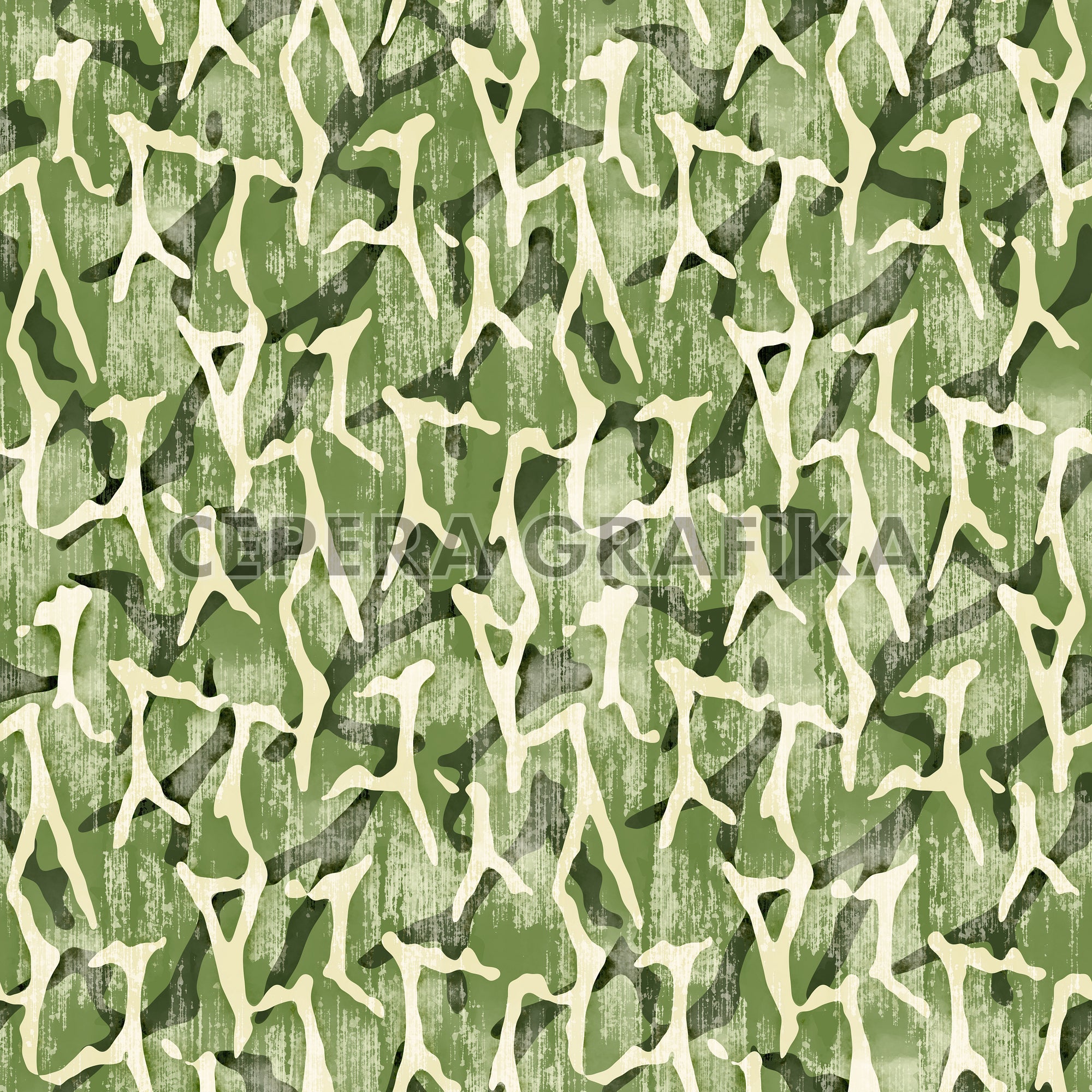 Green and Gold Pine Needles Pattern