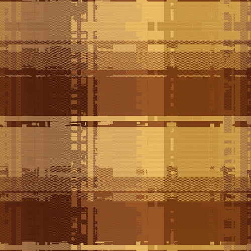 Amber Glitch Check Pattern