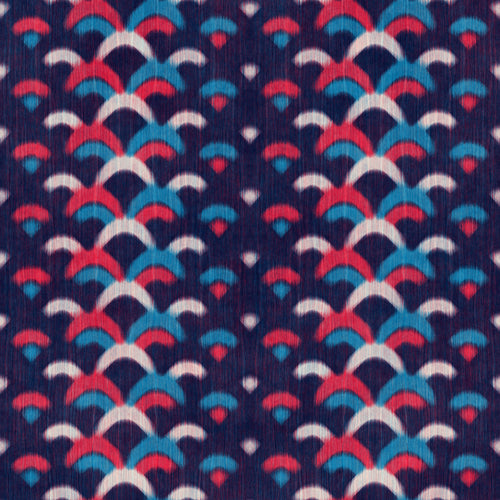 Multicolour Brushed Seigaiha Pattern