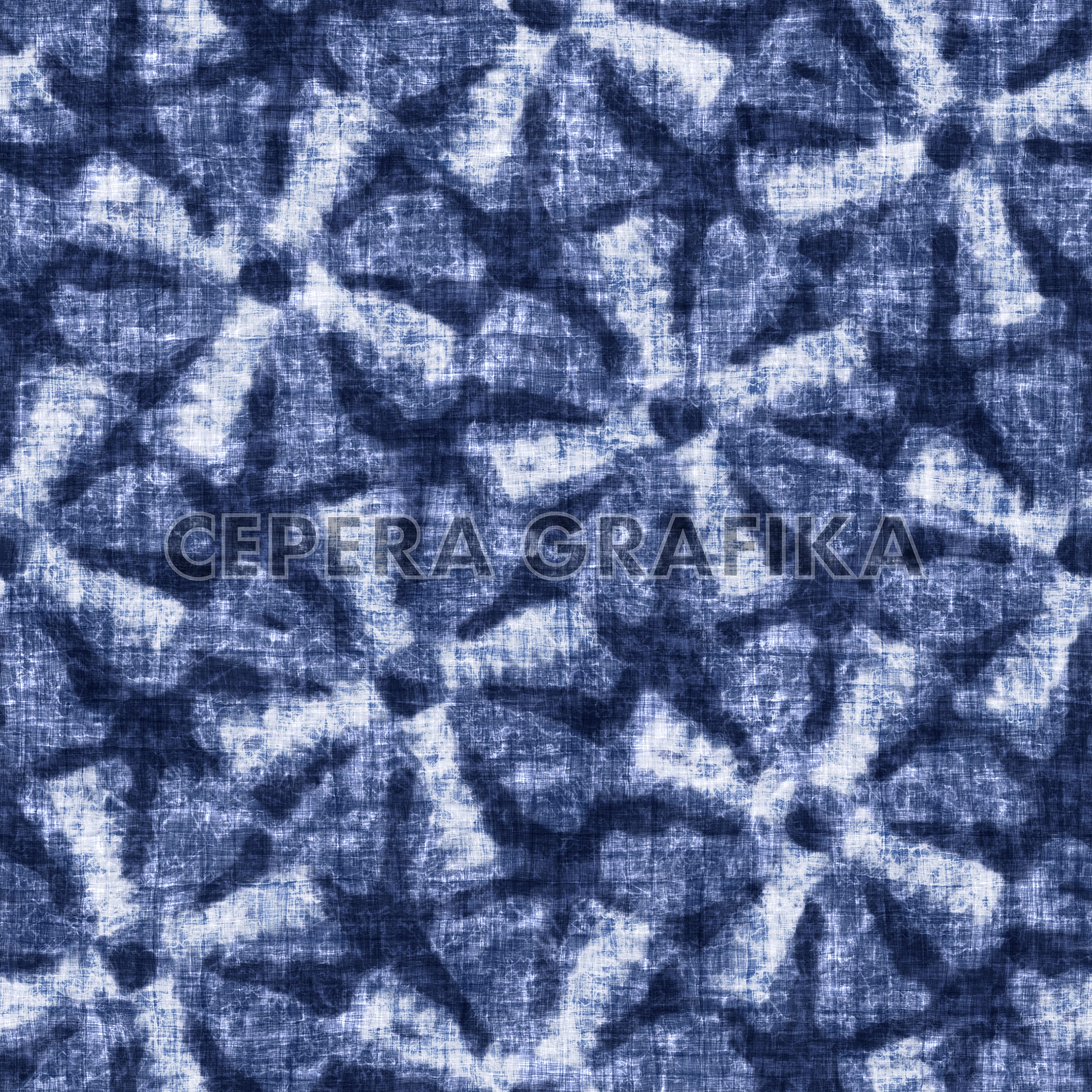 Washed Indigo Floral Pattern