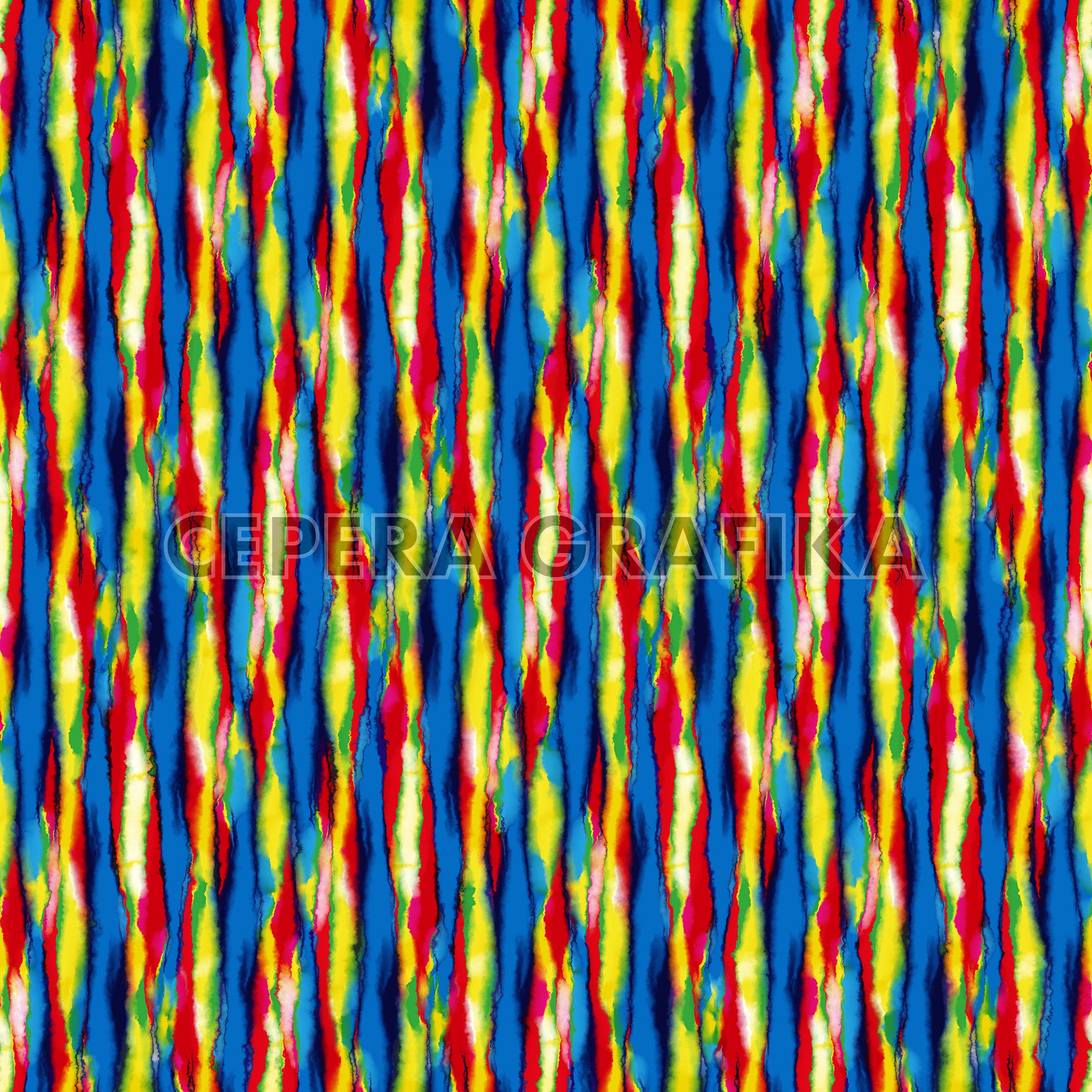Vivid Watercolour Stripes Pattern