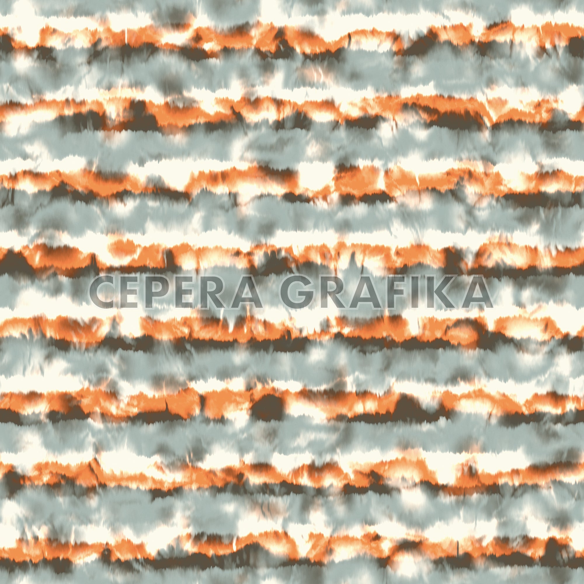 Grey and Saffron Tie-Dye Stripes Pattern
