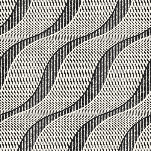 Monochrome Irregular Mesh Optical Wavy Pattern