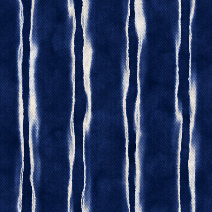 Indigo-Dyed Canvas Shibori Stripes Pattern