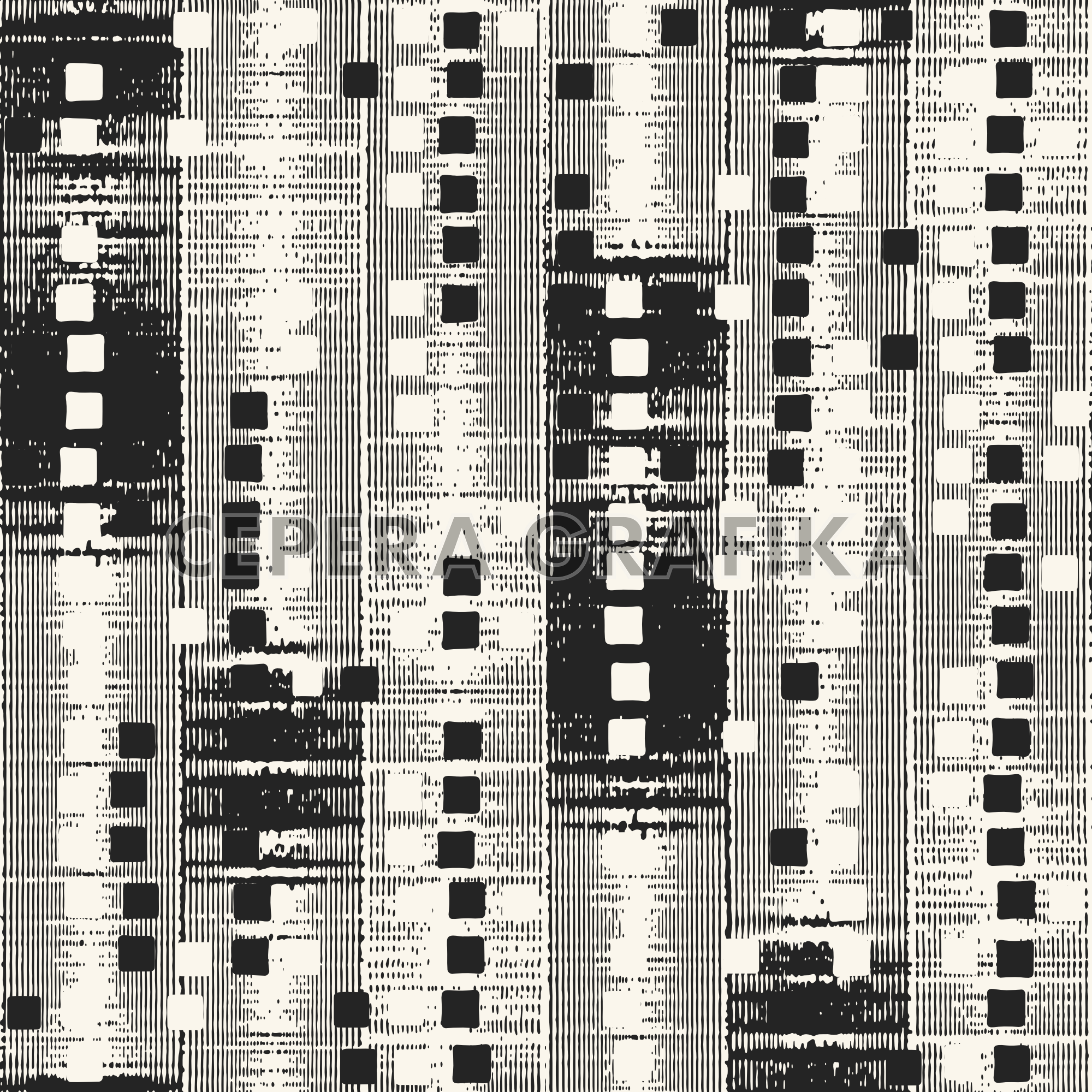Monochrome Grain Urban Blocks Pattern