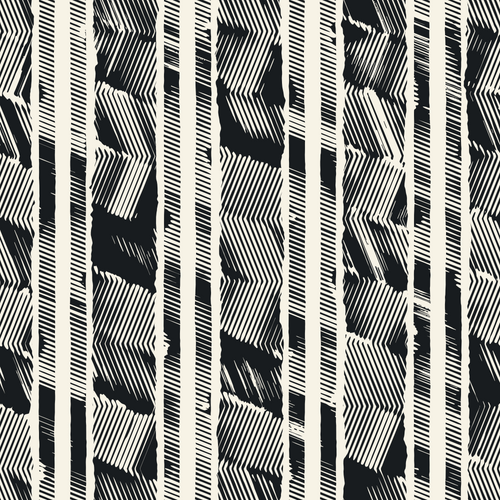 Monochrome Moiré Broken Stripes Pattern