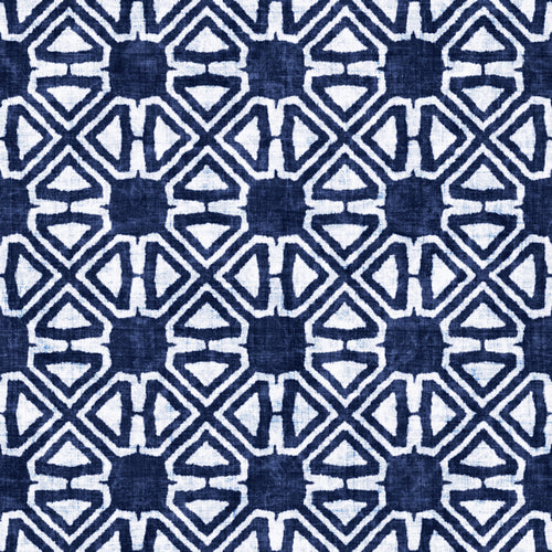 Indigo Snowflake Ethnic Ornate Pattern