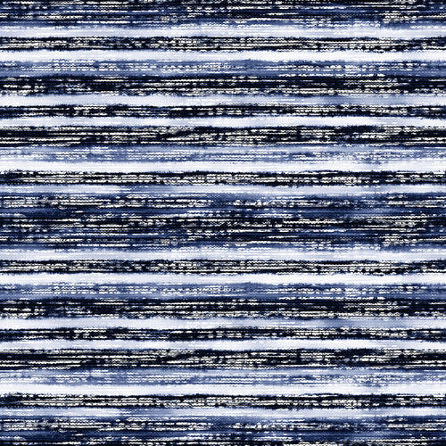 Indigo Space-Dyed Striped Pattern