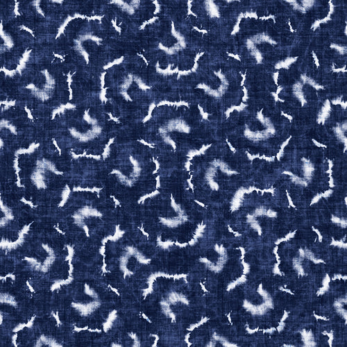 Indigo Shibori Scallops Pattern