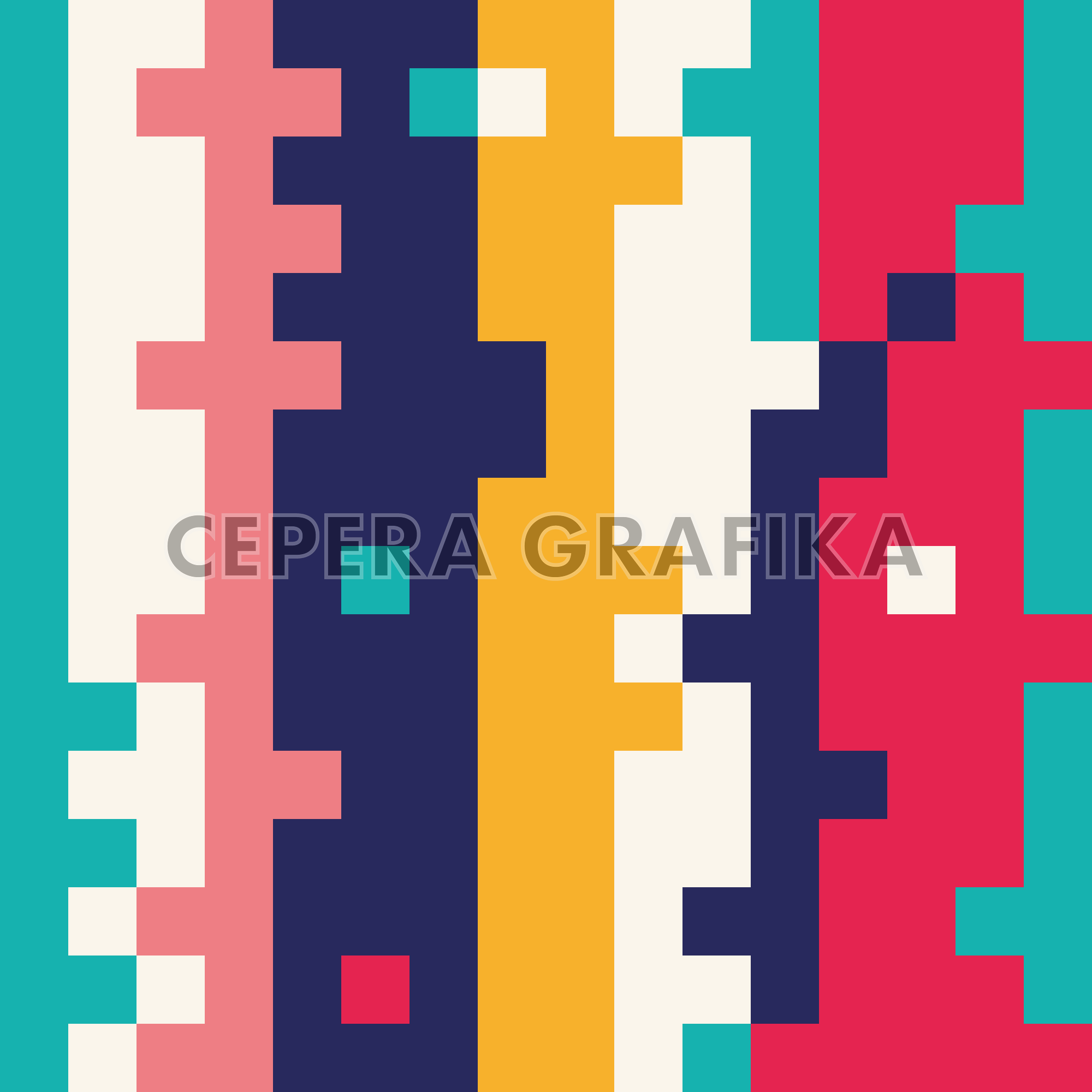 Multicolour Pixel Glitch Pattern