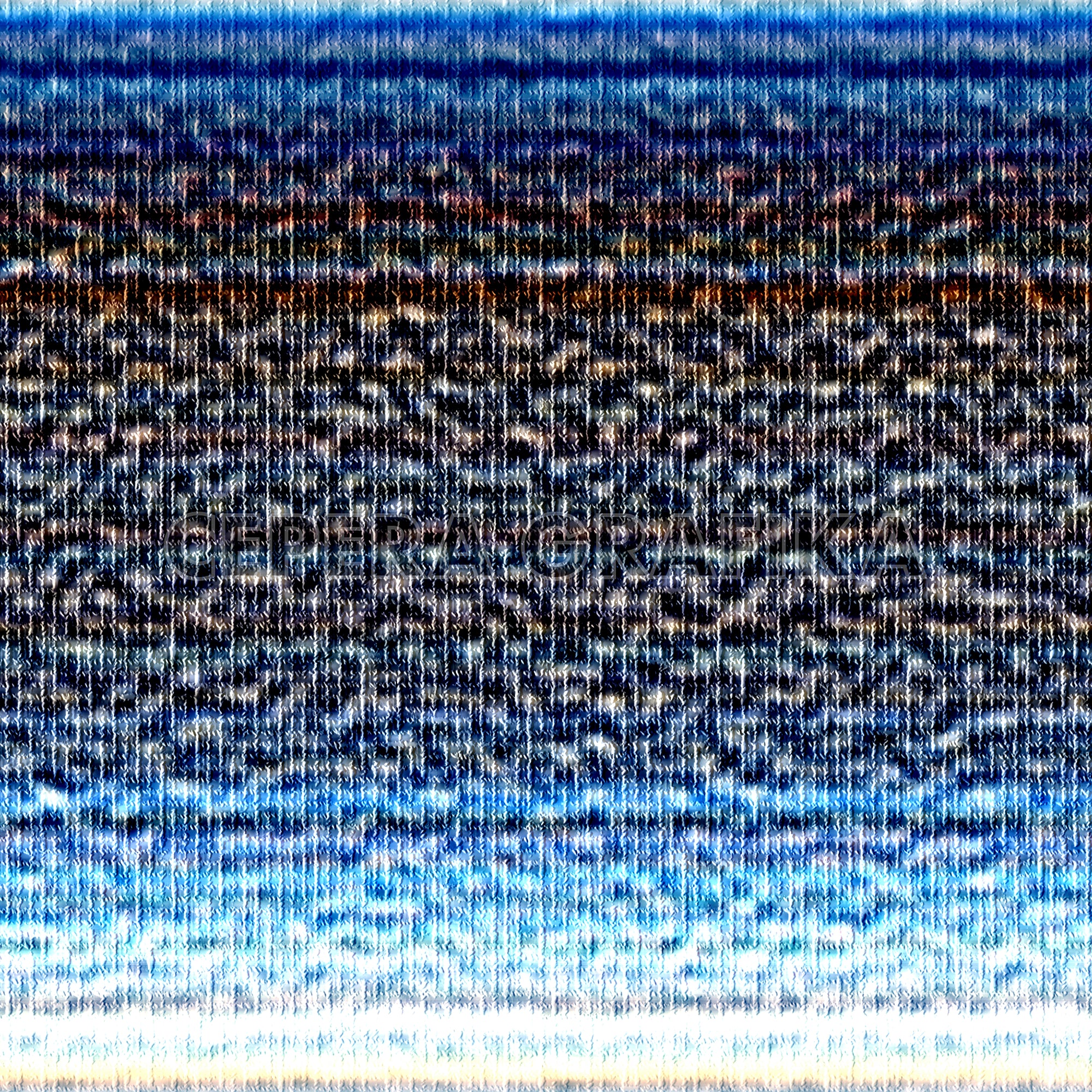 Blue Dégradé Glitch Pattern