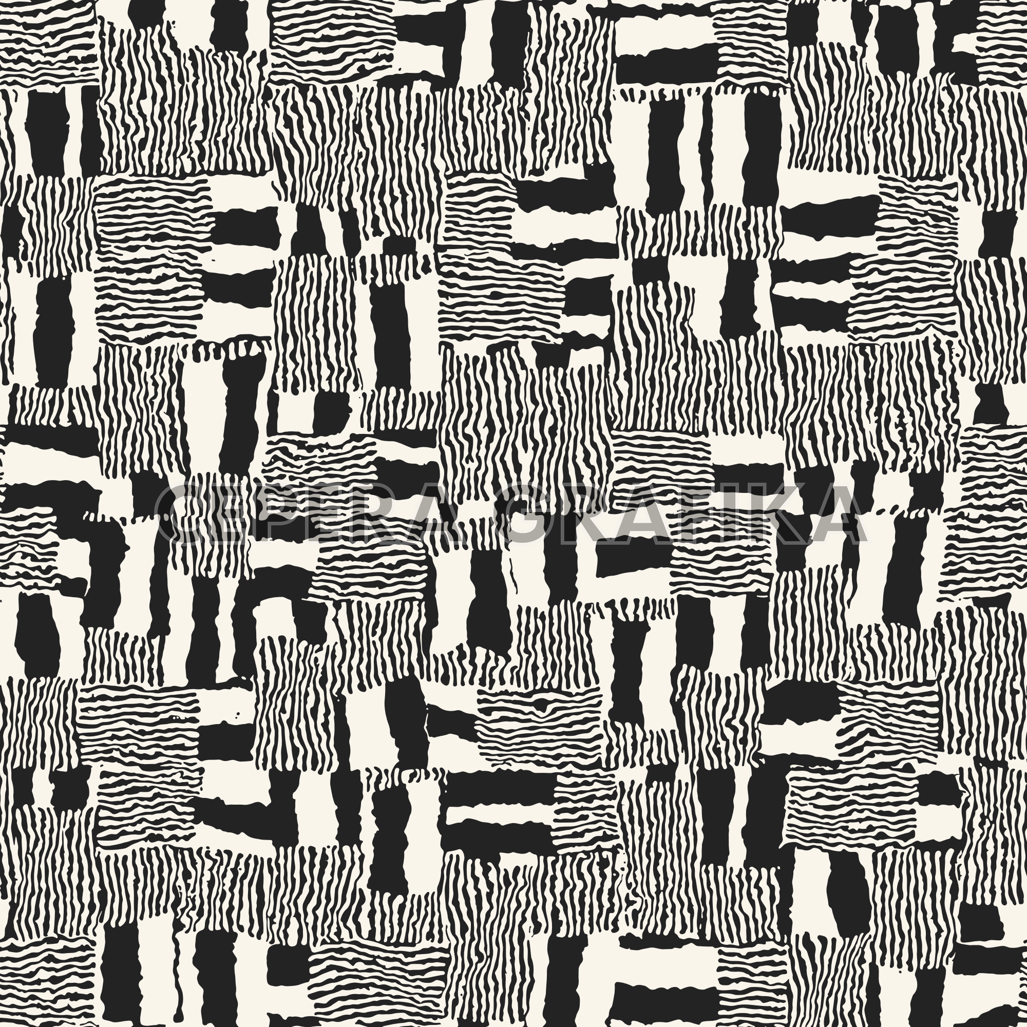 Monochrome Variegated Broken Blocks Pattern
