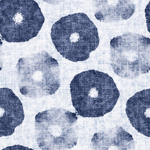 Bleached Canvas Poppy Pattern