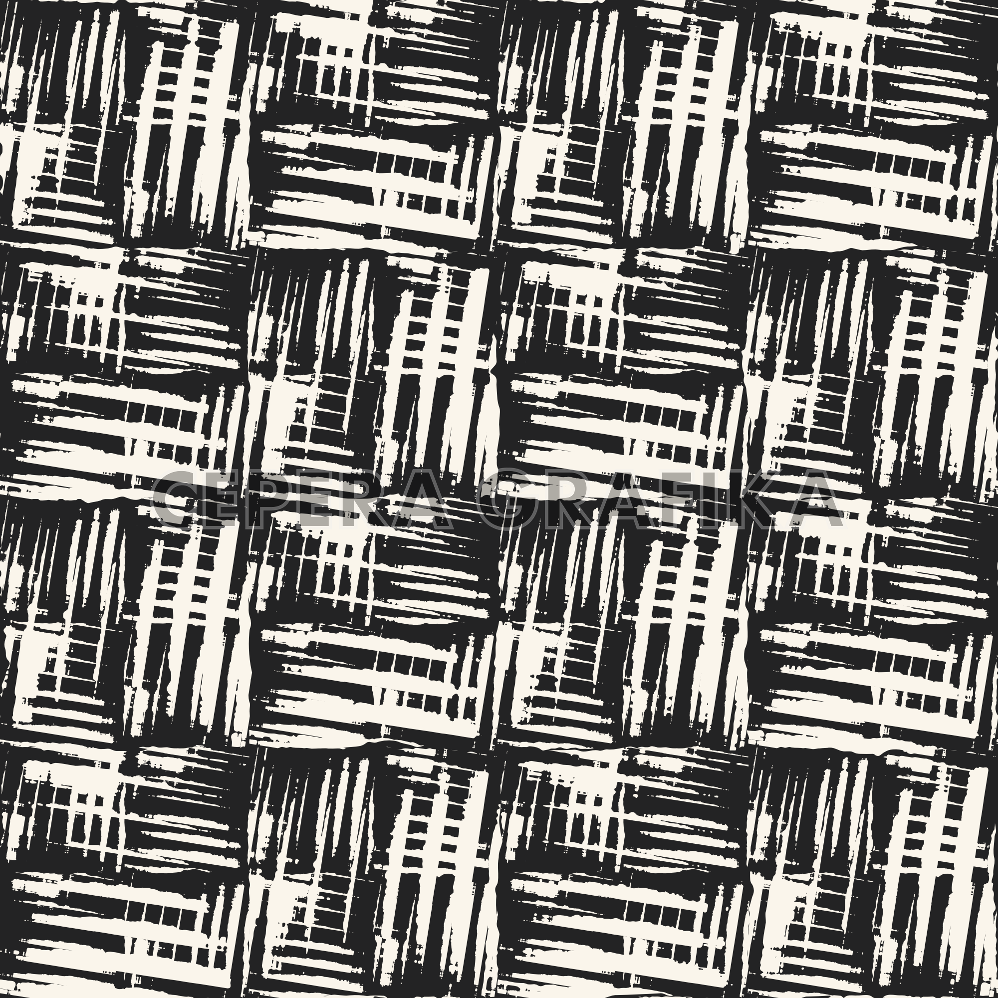 Monochrome Urban Variegated Grid Pattern