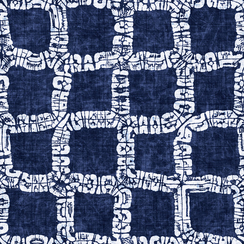 Indigo Tortoiseshell Checked Pattern