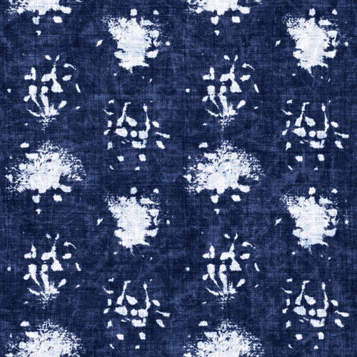 Mottled Indigo Snowflake Pattern